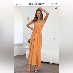 Hello Molly Vibrant Orange Maxi Dress